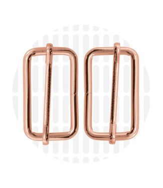 ZipperZoo schuifgesp basic 38 mm - rose goud - verpakt per 2