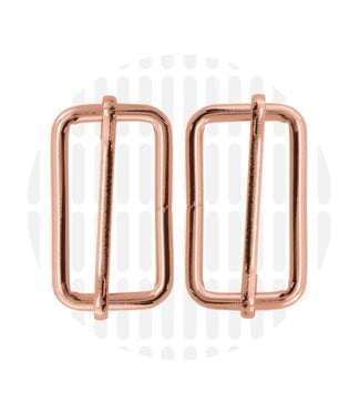 ZipperZoo Slide buckle 38 mm - rose gold - pack of 2