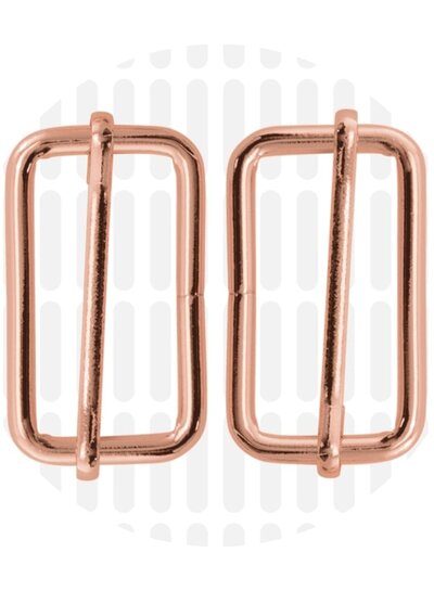 ZipperZoo Slide buckle 38 mm - rose gold - pack of 2