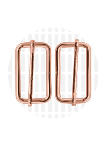 ZipperZoo schuifgesp 38 mm - rose goud - verpakt per 2