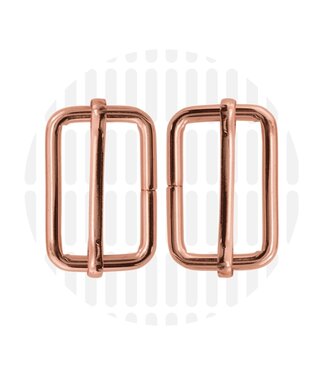 ZipperZoo schuifgesp basic 32 mm - rosé gold - verpakt per 2
