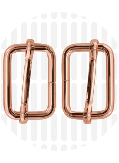 ZipperZoo Slide buckle 25 mm - rose gold - packed per 2