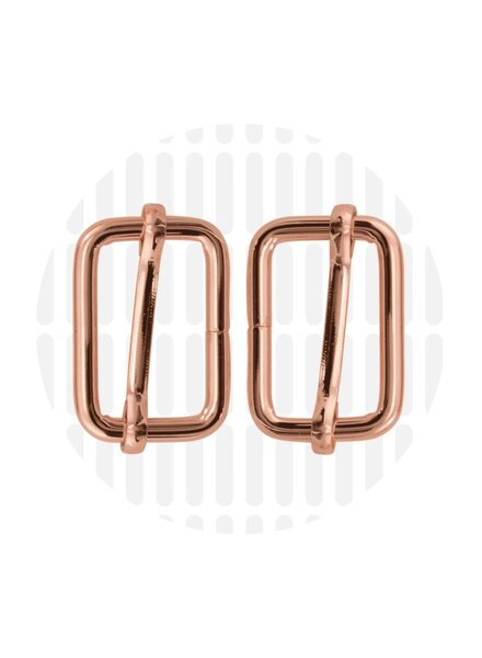ZipperZoo schuifgesp 25 mm - rosé gold - verpakt per 2