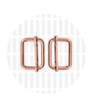 ZipperZoo schuifgesp basic 20 mm - rosé goud - verpakt per 2