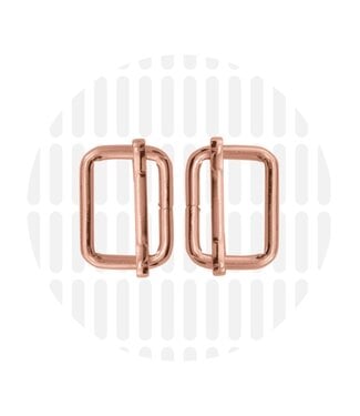 ZipperZoo Slide buckle 20 mm - rose gold - packed per 2