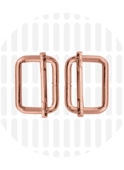 ZipperZoo schuifgesp basic 20 mm - rosé goud - verpakt per 2