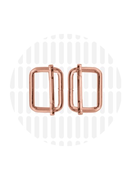 ZipperZoo schuifgesp basic 20 mm - rosé goud - verpakt per 2