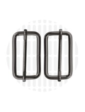 ZipperZoo schuifgesp 38 mm - gun metal - verpakt per 2