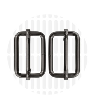 ZipperZoo schuifgesp basic 32 mm - gun metal - verpakt per 2