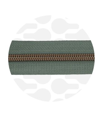 ZipperZoo sage green - spiraalrits 1 met #5