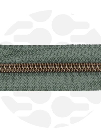 ZipperZoo sage green - spiraalrits 1 met #5