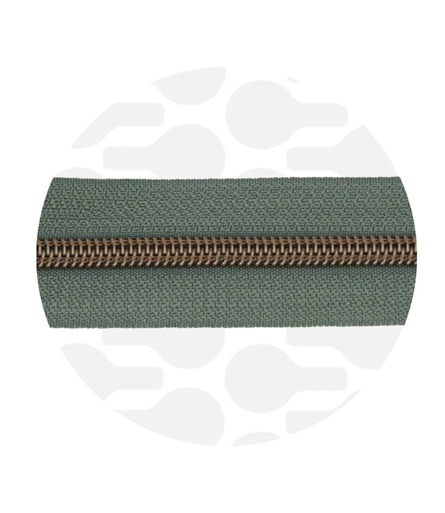 ZipperZoo sage green - spiraalrits 1 met #5