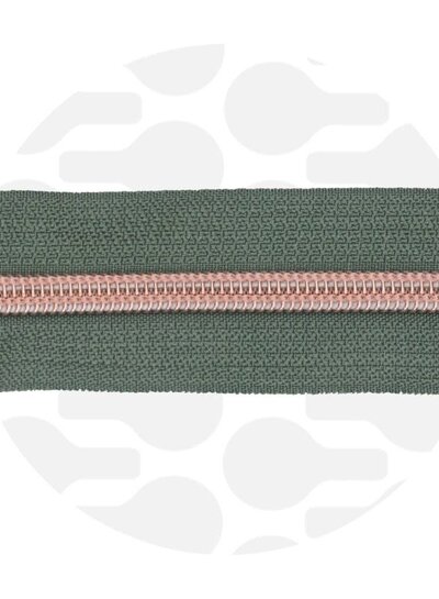 ZipperZoo Sage Green - spiral zipper 1 with #5