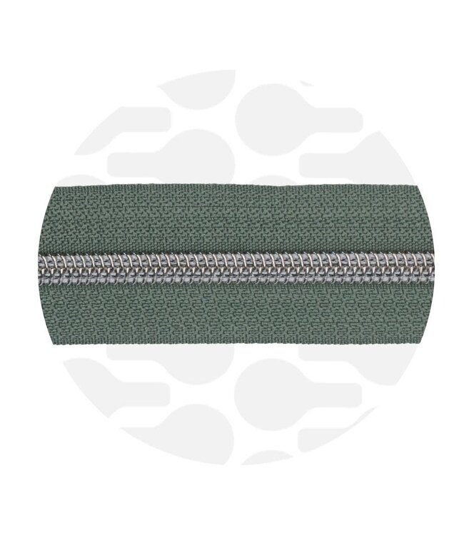 ZipperZoo sage green - spiraalrits 1 met #5