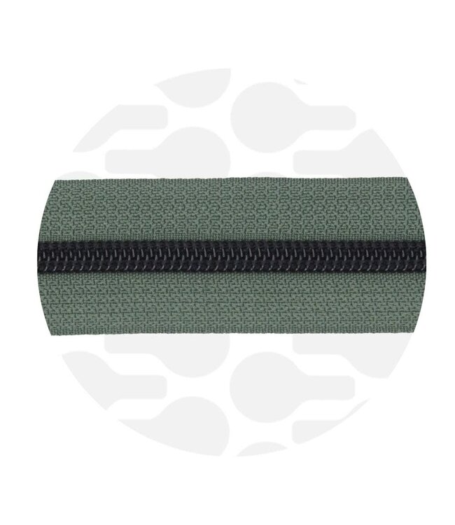 ZipperZoo sage green - spiraalrits 1 met #5
