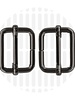 ZipperZoo Slide buckle 25 mm - gun metal - packed per 2
