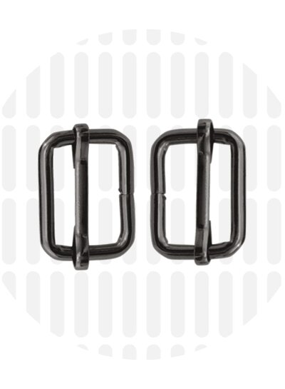 ZipperZoo Sliding buckle 20 mm - gun metal - packed per 2