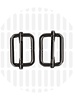 ZipperZoo Sliding buckle 20 mm - gun metal - packed per 2