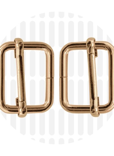 ZipperZoo schuifgesp basic 25 mm - goud - verpakt per 2