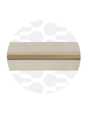 ZipperZoo Off-White - spiral zipper 1 meter #5 gold