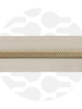 ZipperZoo Off-White - spiral zipper 1 meter #5 gold