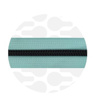 ZipperZoo Mint Zipper tape nr.5 with Nylon coil black spiraalrits