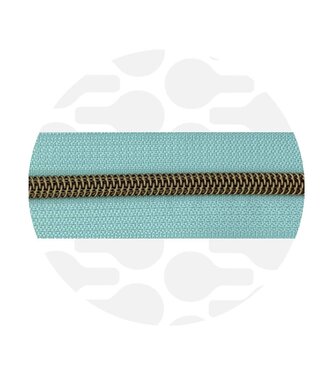 ZipperZoo mint - spiraalrits 1 meter #5 brons