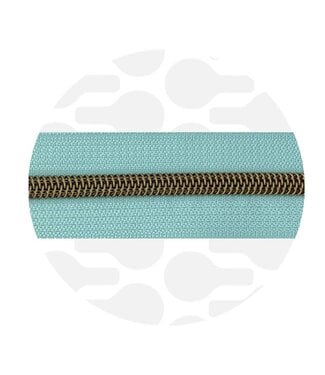 ZipperZoo Mint Zipper tape nr.5 with Nylon coil brass spiral zipper