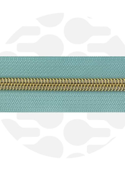 ZipperZoo mint zipper tape nr.5 with nylon coil GOLD spiraalrits