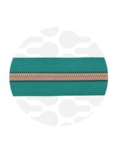 ZipperZoo Nordic Teal - spiral zipper 1 meter #5 rose gold