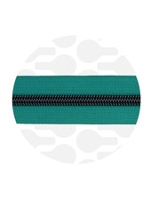 ZipperZoo nordic teal - spiraalrits 1 meter #5 gun metal