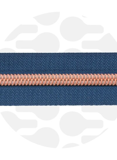 ZipperZoo stormy blue - spiraalrits 1 meter  #5