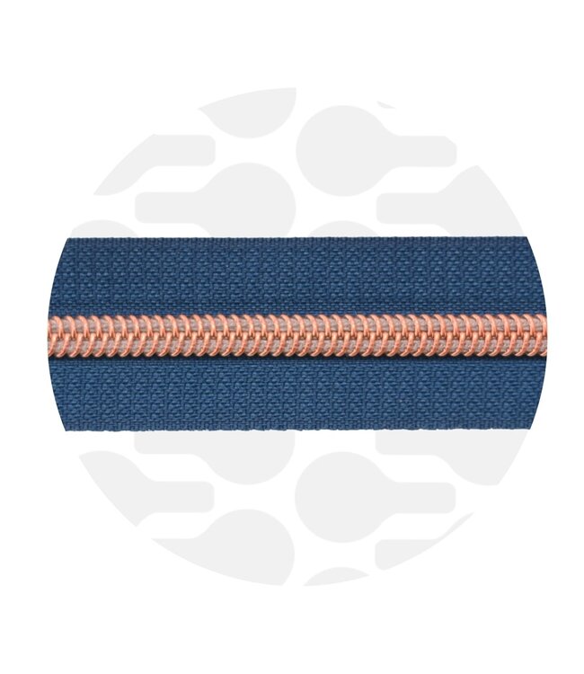 ZipperZoo stormy blue - spiraalrits 1 meter  #5