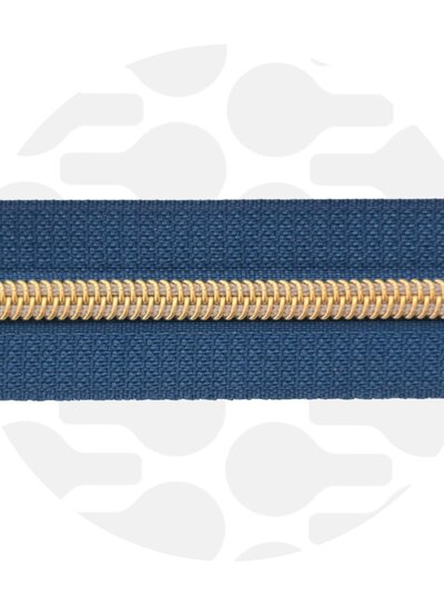 ZipperZoo stormy blue - spiraalrits 1 meter  #5