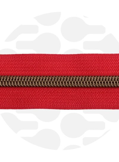 ZipperZoo rood - spiraalrits 1 meter  #5
