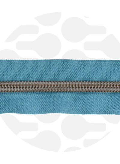 ZipperZoo stoffig turquoise - spiraalrits 1 meter  #5