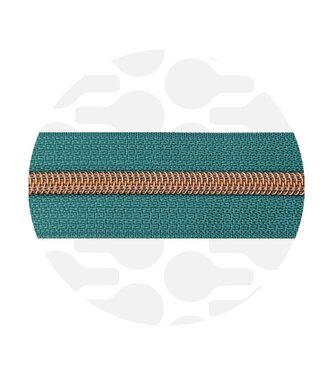 ZipperZoo seaspray teal - spiraalrits 1 meter  #5