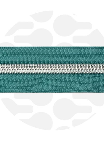 ZipperZoo seaspray teal - spiraalrits 1 meter  #5
