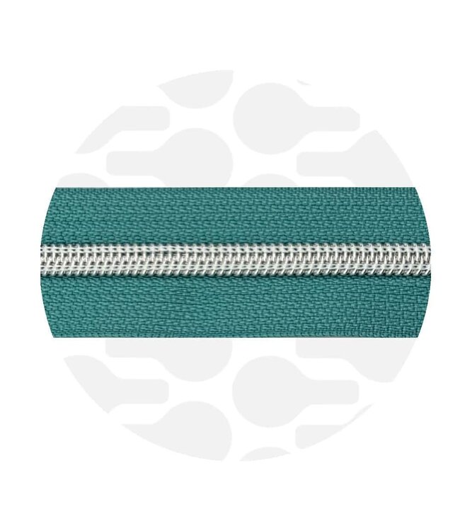 ZipperZoo seaspray teal - spiraalrits 1 meter  #5
