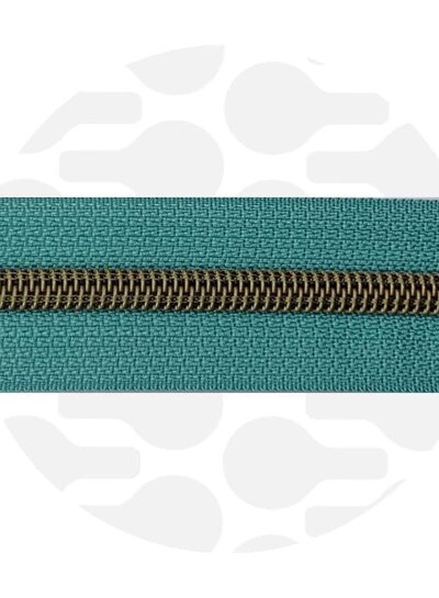 ZipperZoo seaspray teal - spiraalrits 1 meter  #5