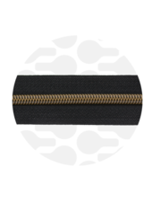 ZipperZoo black spiral zipper with copper spiral #5 (excl. zipper pulls)