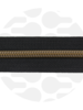 ZipperZoo black spiral zipper with copper spiral #5 (excl. zipper pulls)