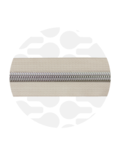 ZipperZoo spiraalrits Off-White  met zilver spiraal #5 (excl. ritstrekkers)