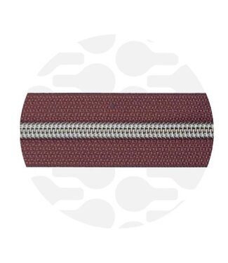 ZipperZoo spiral zipper porto red with silver spiral #5 (excl. zipper pullers)