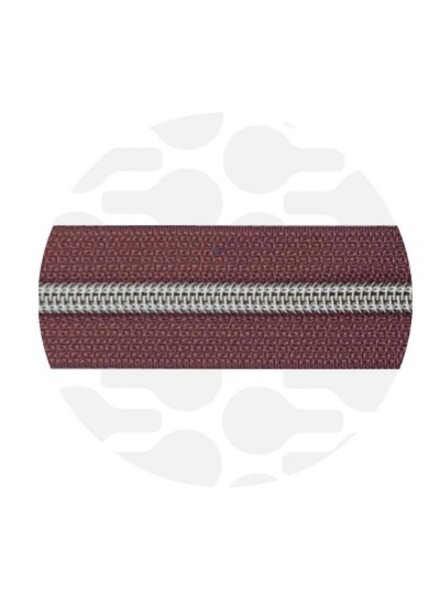 ZipperZoo spiral zipper porto red with silver spiral #5 (excl. zipper pullers)