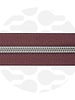 ZipperZoo spiraalrits porto rood  met zilver spiraal #5 (excl. ritstrekkers)
