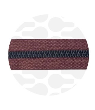 ZipperZoo coil zipper porto red with black spiral #5 (excl. zip pullers)
