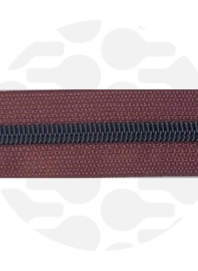 ZipperZoo spiraalrits porto rood  met zwart spiraal #5 (excl. ritstrekkers)