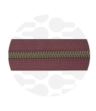 ZipperZoo spiraalrits porto rood  met brons spiraal #5