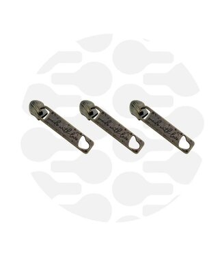 ZipperZoo Zipper pull #5 - Made with love - bronze Packed per 3